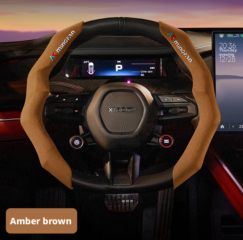 High-value steering wheel cover-red-2 pieces